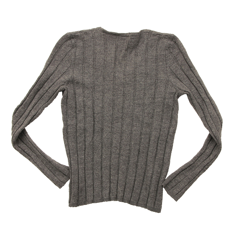 

Prada Grey V Neck Long Sleeve Wool Sweater