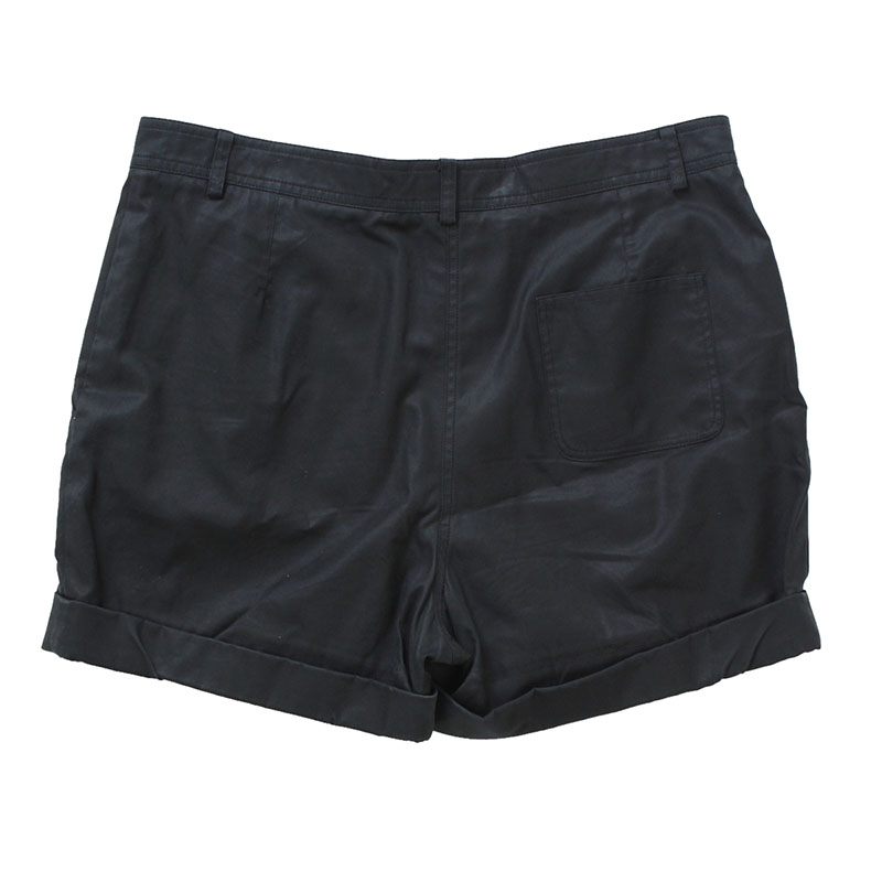 

Hermes Navy Blue Pleated Cotton Shorts, Black