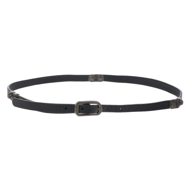 Pre Owned Balenciaga Black Leather Arena Studded Belt 80 CM