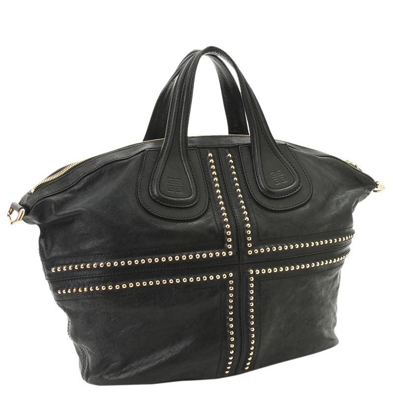 

Givenchy Black Leather Studded Nightingale Bag