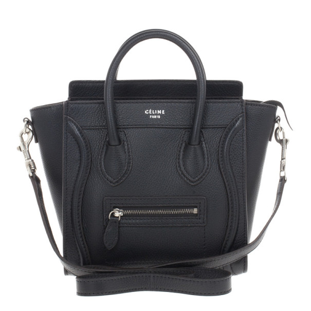 Pre Owned Celine Black Nano Luggage Tote