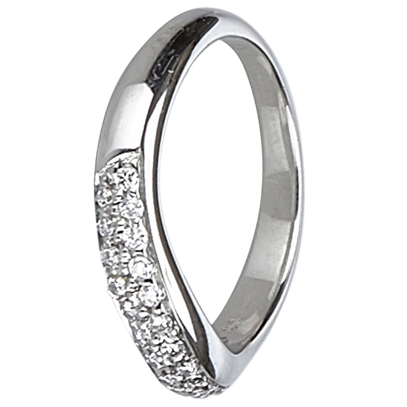 Bvlgari Corona Pave Diamond Platinum Wedding Band Ring
