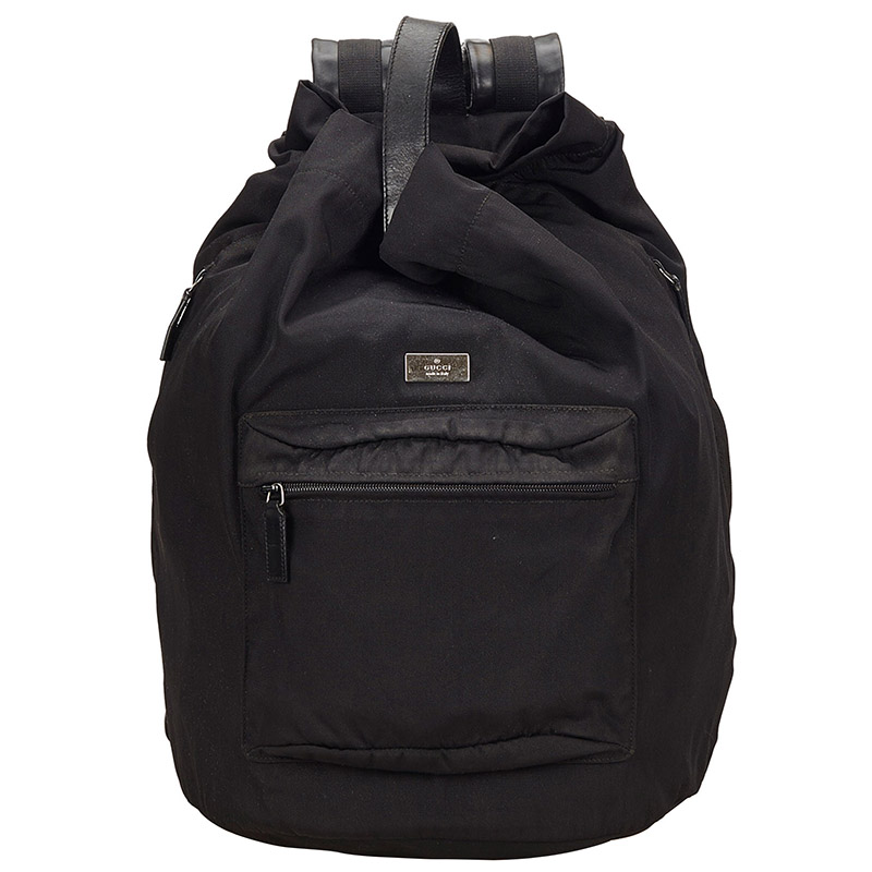 gucci black nylon backpack