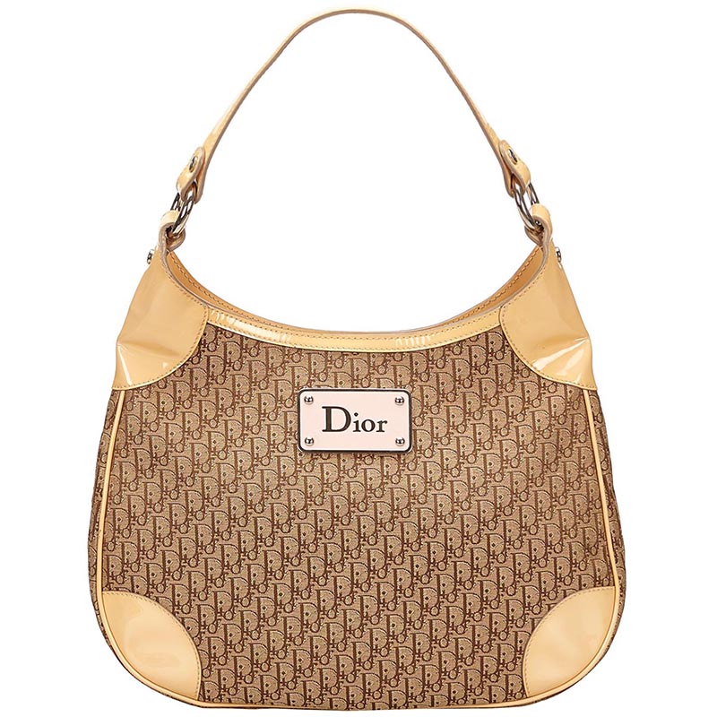 Dior Brown Monogram Canvas Oblique Shoulder Bag Dior | TLC