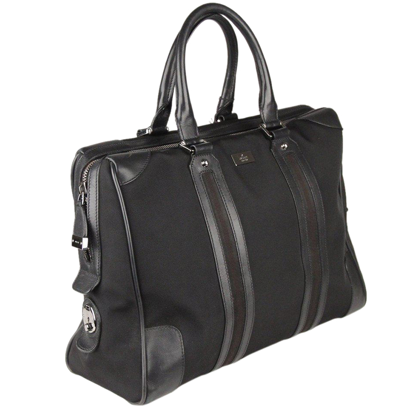 

Gucci Black Canvas/Leather Soft Briefcase