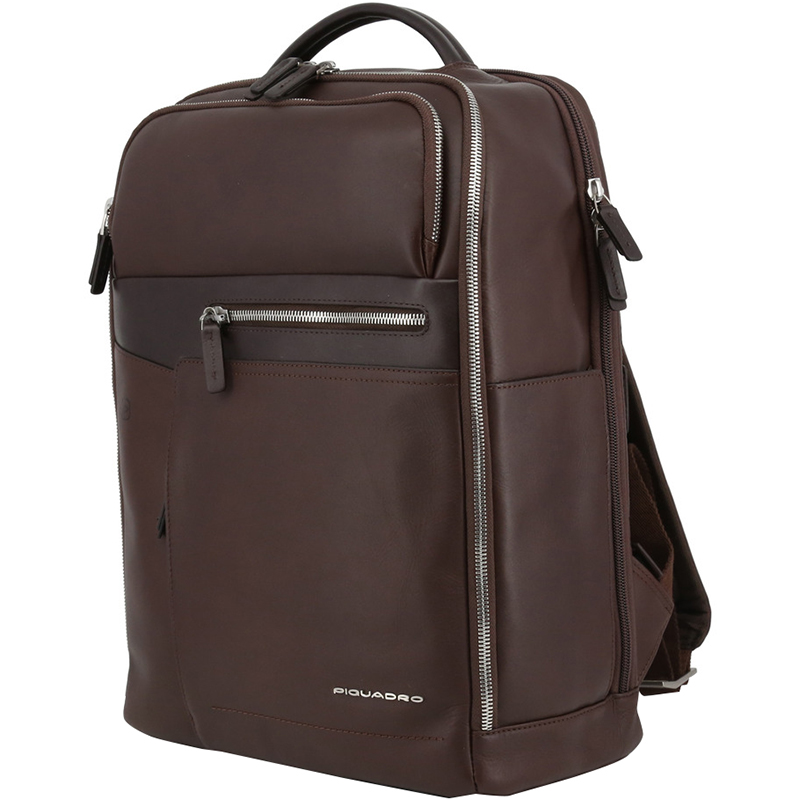 

Piquadro Dark Brown Leather Backpack