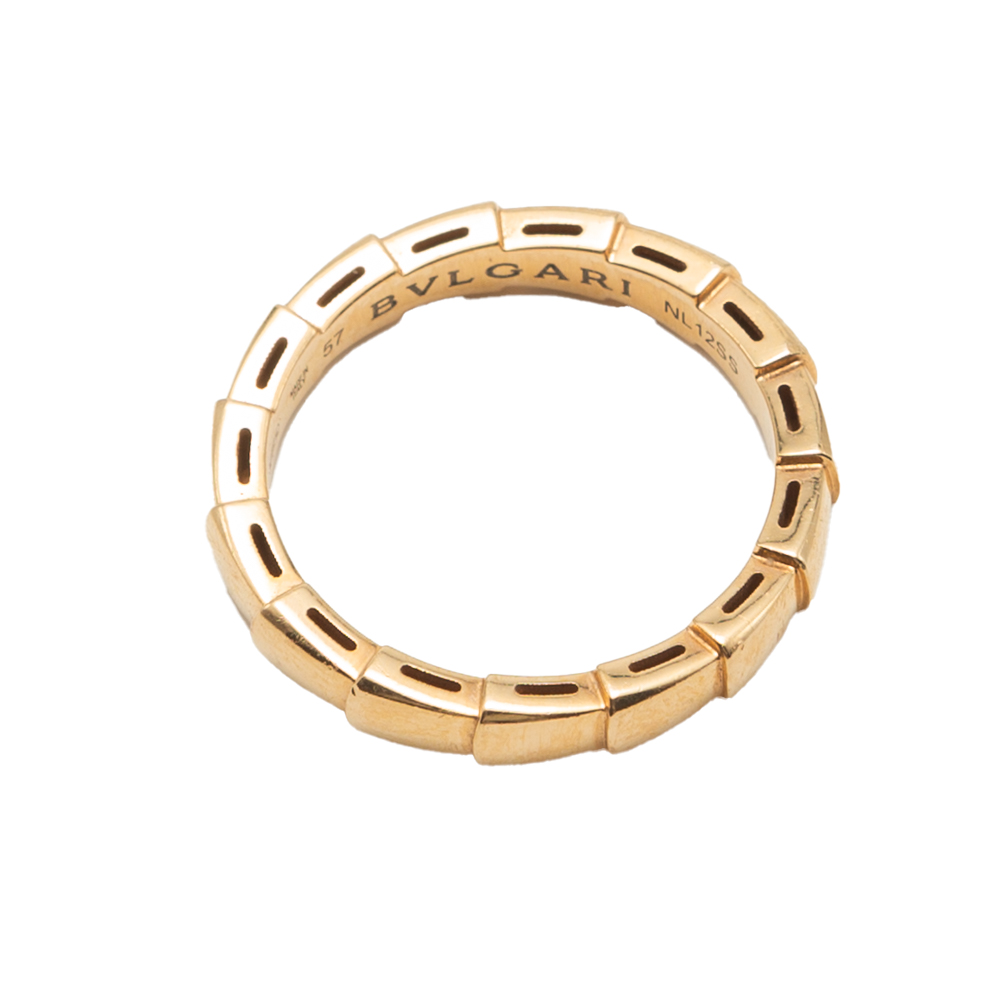 

Bvlgari Serpenti Viper Rose Gold Wedding Band Ring Size