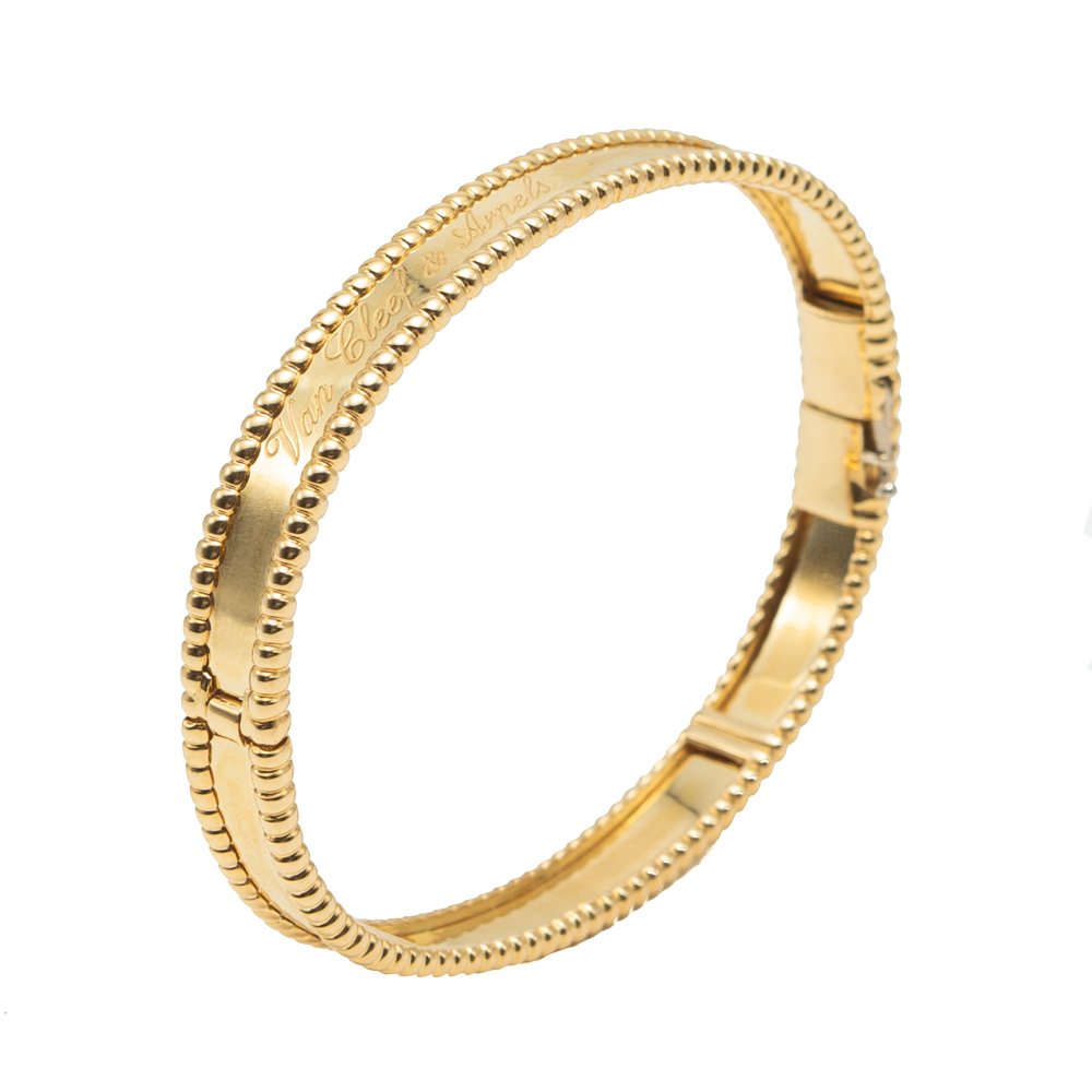 

Van Cleef & Arpels Purlee Signature Yellow Gold Bracelet Medium Size
