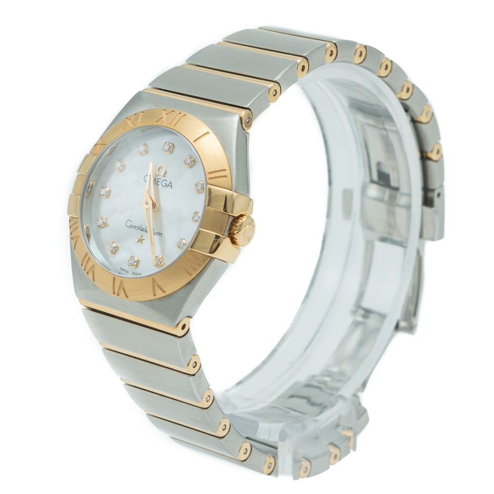 

Omega Constellation Steel & Yellow Gold White Mother of Pearl Diamond Women's Watch