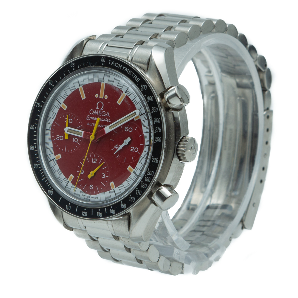 

Omega Red Michael Schumacher Speedmaster Chronograph Watch 39 MM