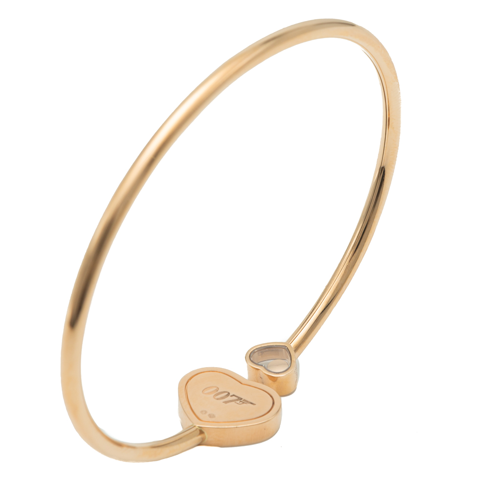 

Chopard Happy Hearts Rose Gold 007 Limited Edition Diamond Bracelet Size