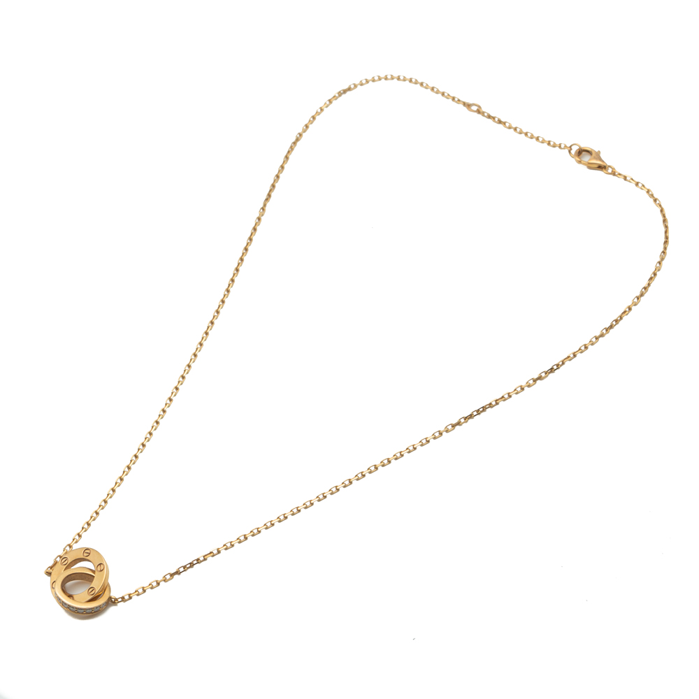 

Cartier Love Rose Gold Diamond Necklace