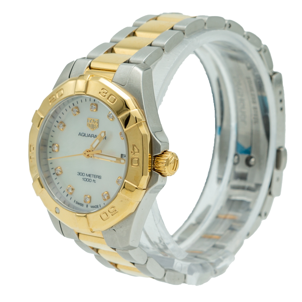 

Tag Heuer Aquaracer White Mother Of Pearl Diamond Dial Steel Women's Watch