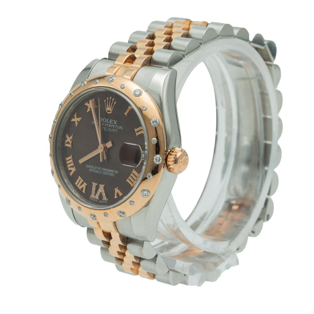 

Rolex Datejust Steel & Rose Gold Diamond Dial & Bezel Women's Watch 31 MM