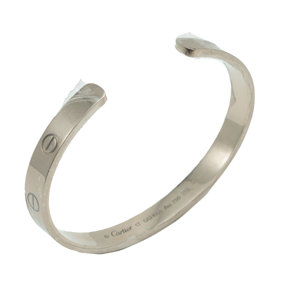 

Cartier Love White Gold Open Cuff Bracelet Size