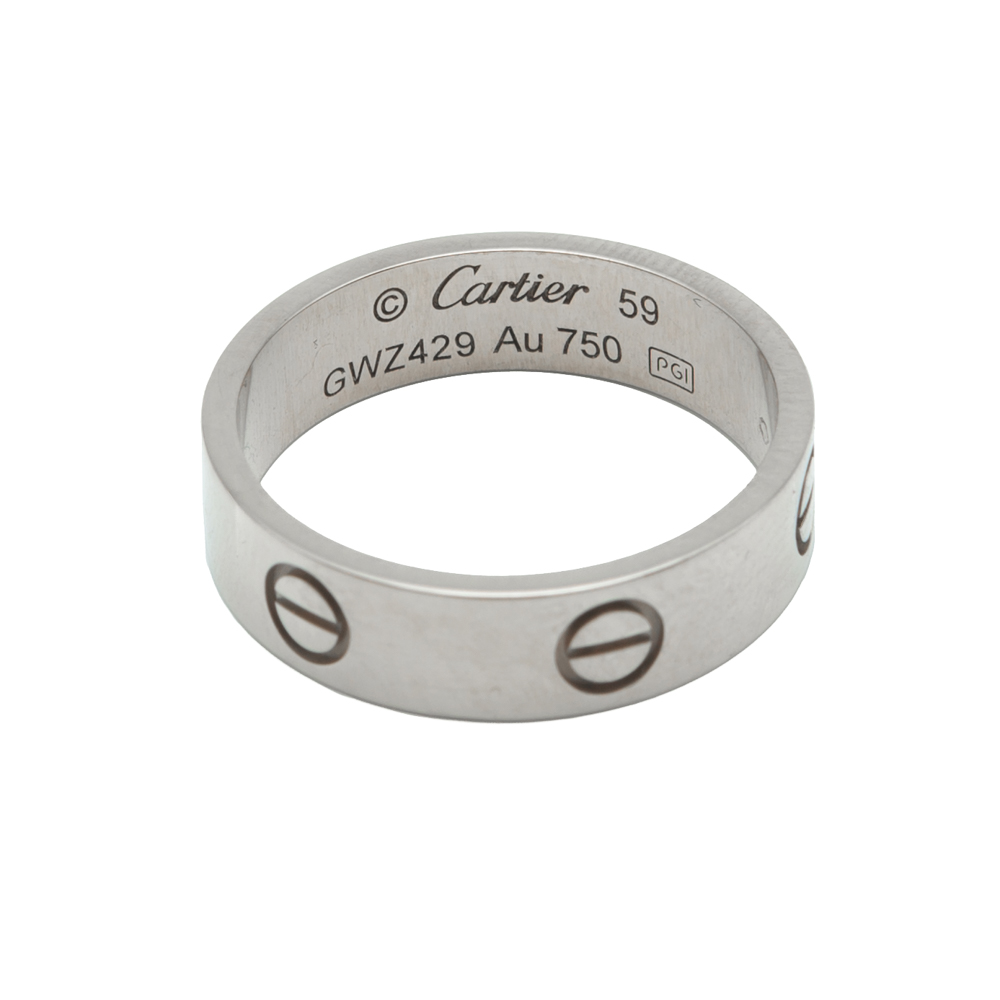 

Cartier Love White Gold BAND Ring Size