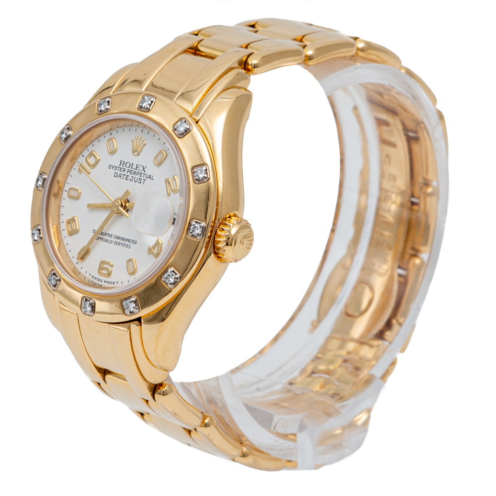 

Rolex Yellow Gold Pearl-Master W057686  Diamond Bezel, White