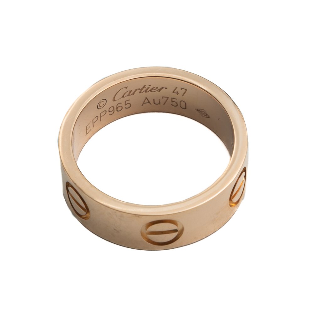 

Cartier Love Rose Gold Band Ring Size