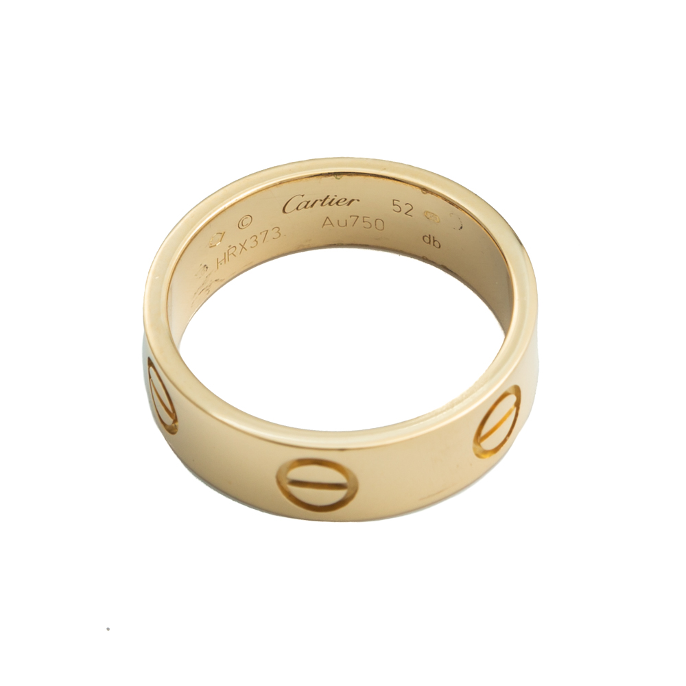 

Cartier Love Rose Gold Band Ring Size