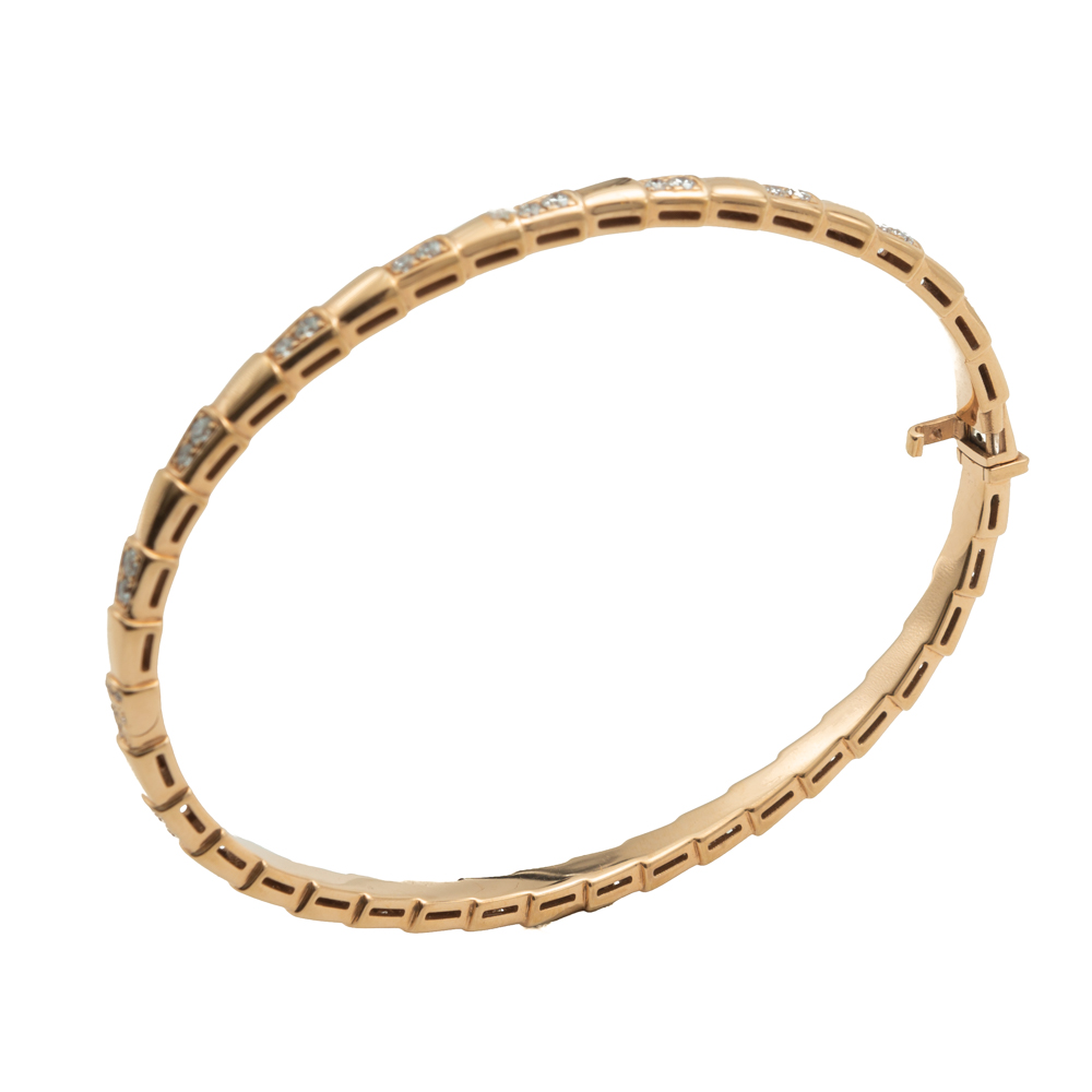

Bvlgari Rose Gold Serpenti Viper Diamond Bracelet Size