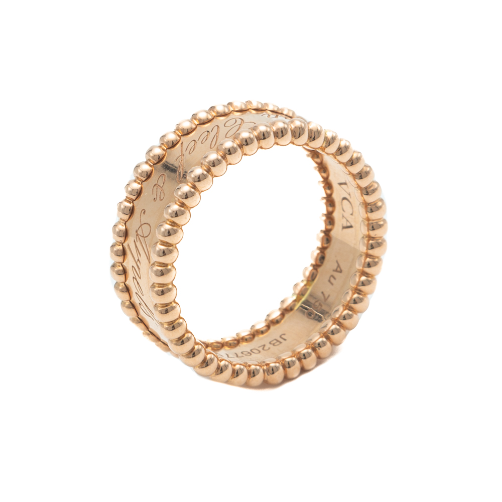 

Van Cleef & Arpels Purlee Signature Rose Gold Ring Size