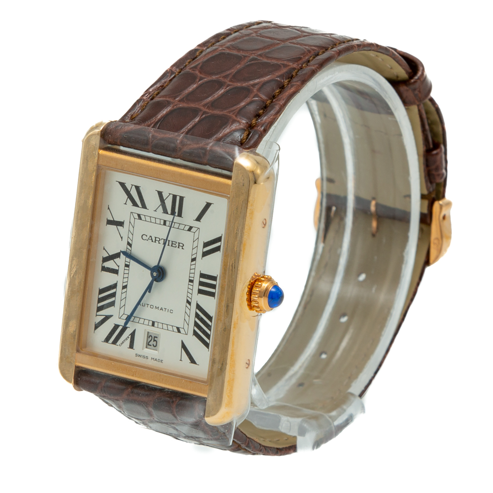 

Cartier Tank Solo Xl Rose Gold Automatic Watch, White