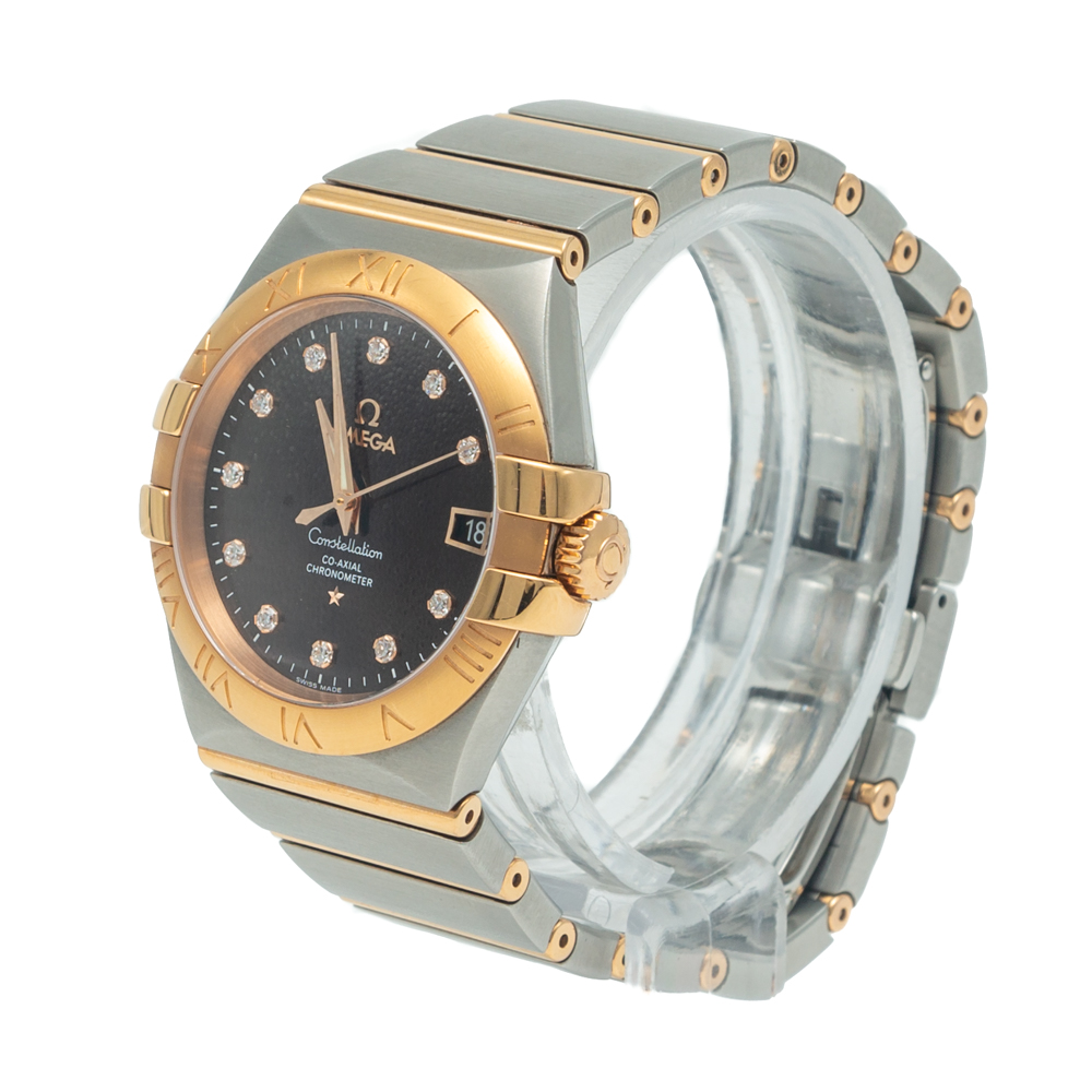 

Omega Constellation Black Diamond Dial Steel & Rose Gold Automatic Watch
