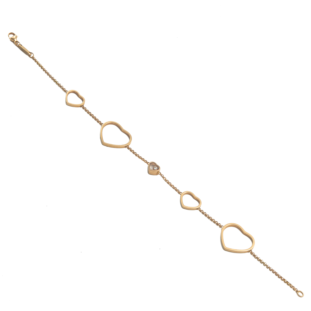 

Chopard Rose Gold Happy Hearts Diamond Bracelet