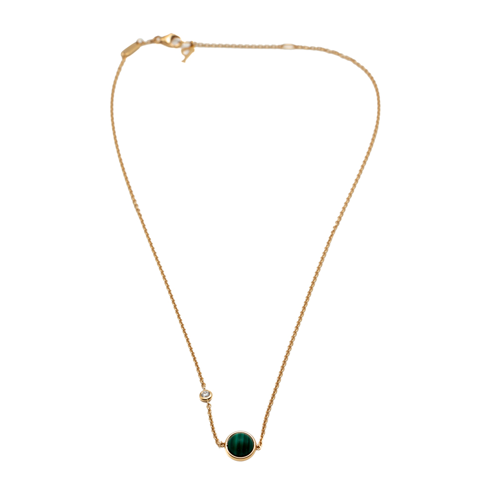 

Piaget Malachite Possession Rose Gold Diamond Necklace