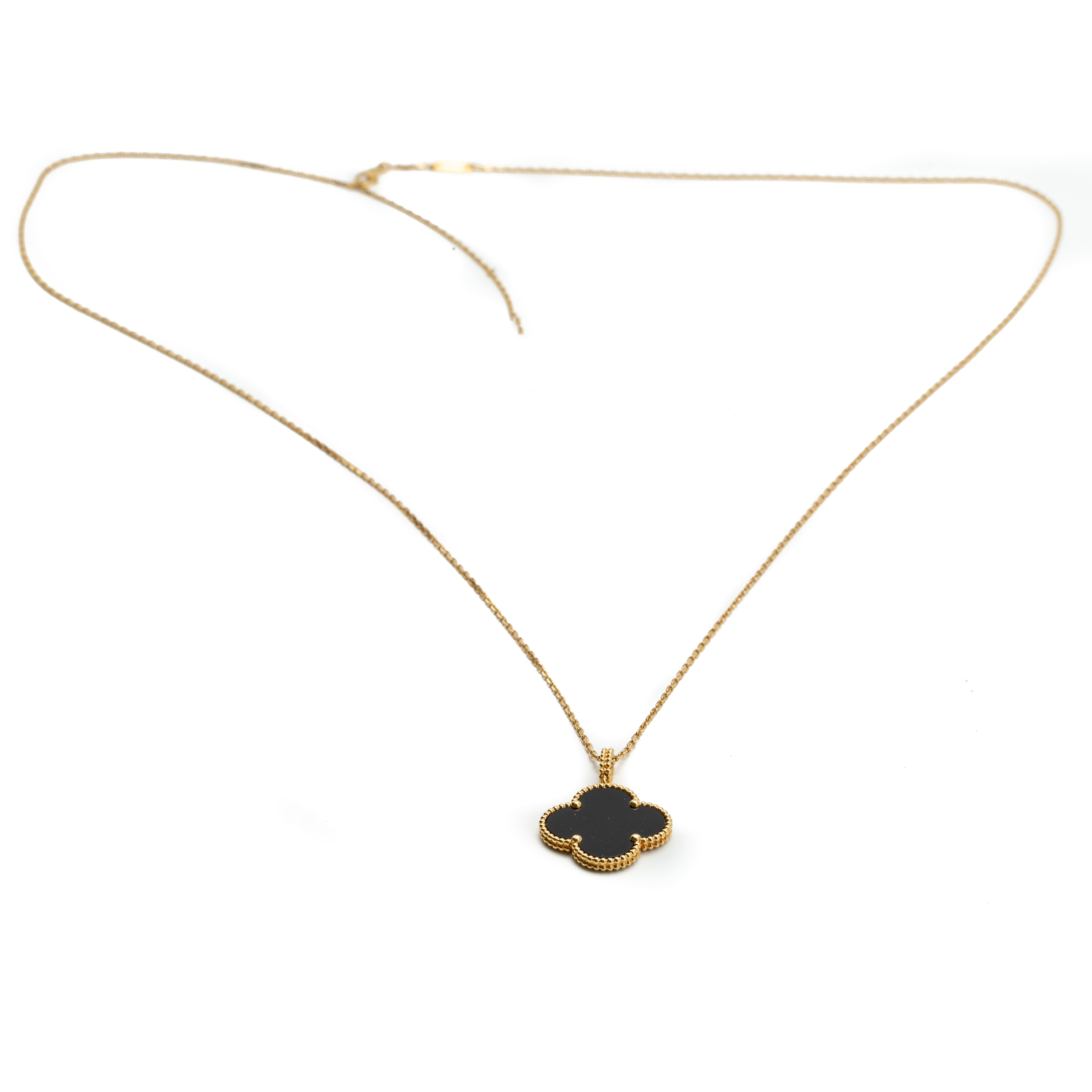 

Van Cleef & Arpels Magic Alhambra Onyx Yellow Gold Long Necklace