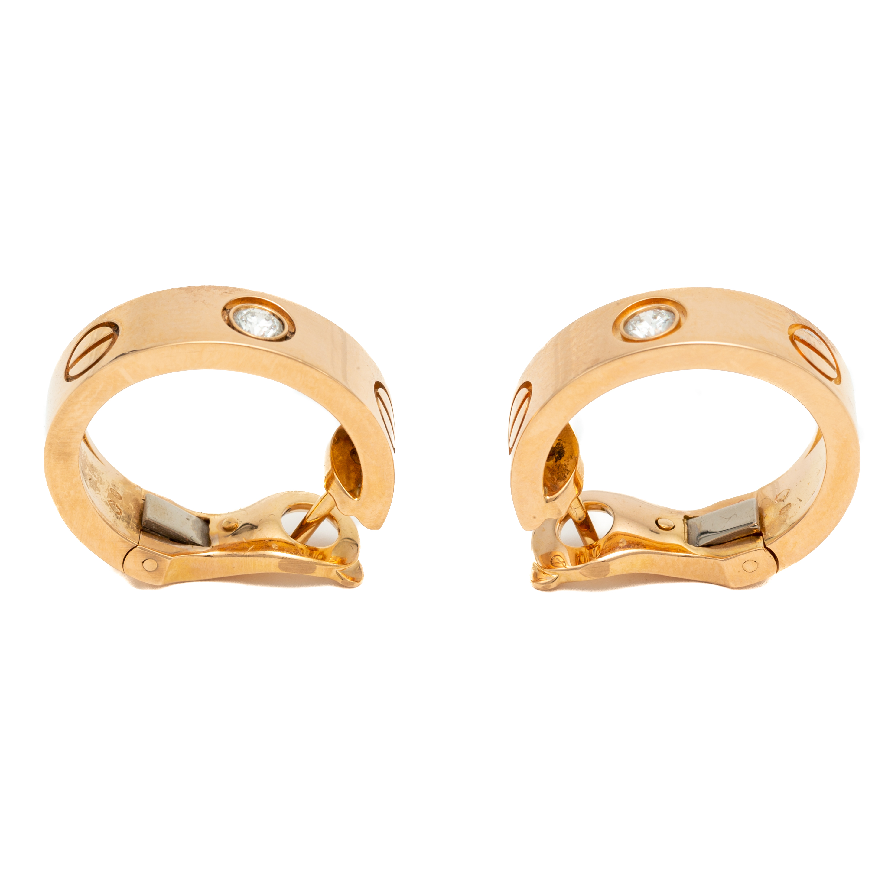 

Cartier Love Rose Gold Diamond Earrings