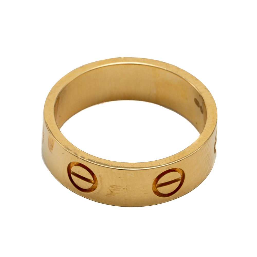 

Cartier Love Yellow Gold Band Ring Size