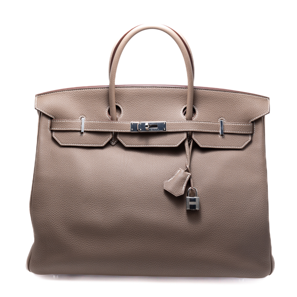 Preowned Hermes Etoupe Birkin 40 Togo Leather Bag In Brown ModeSens