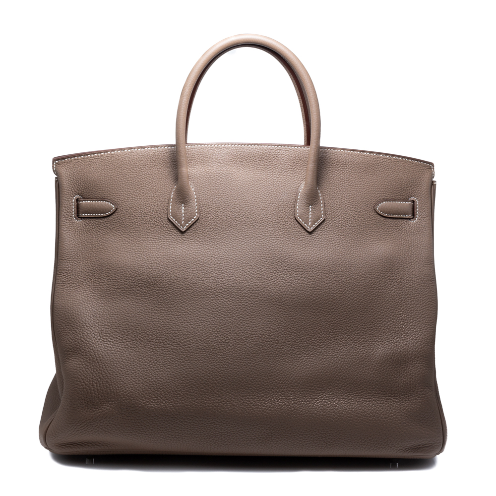 

Hermes Etoupe Birkin 40 Togo Leather Bag, Brown