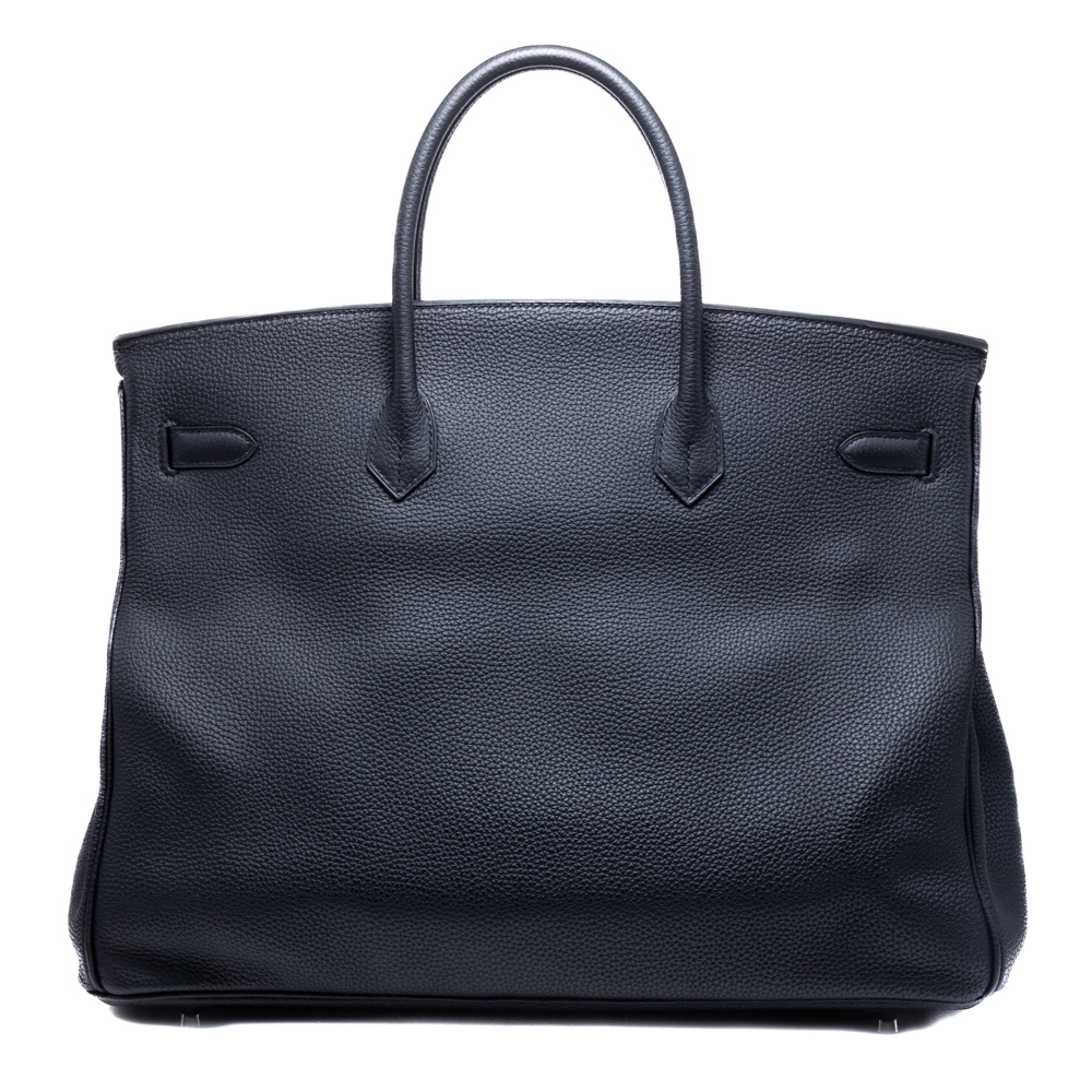 

Hermes Black Birkin 40 Togo Leather Bag