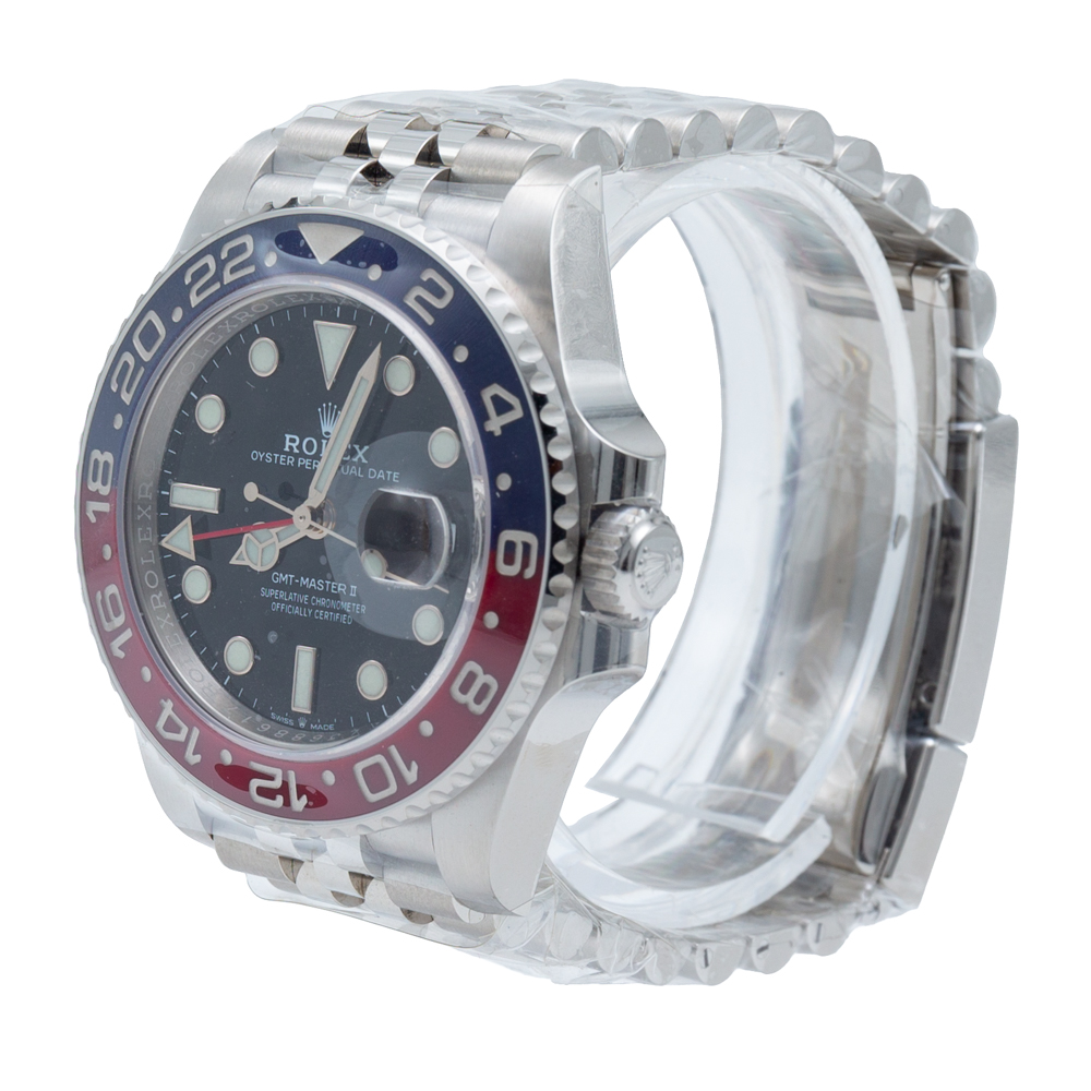 

Rolex GMT-Master II Pepsi Steel Men's Watch, Black