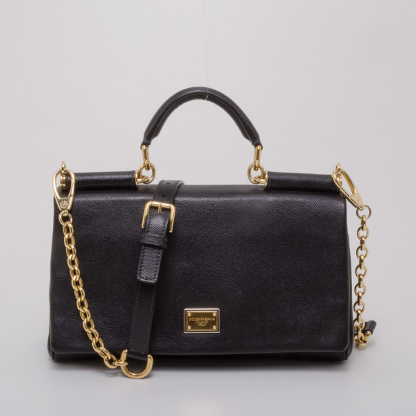 Dolce And Gabbana Black Leather Mini Miss Sicily Bag Lc Miss Sicily Bag Nextprev Prevnext