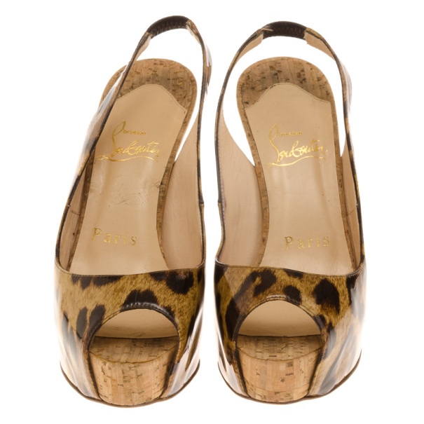 christian louboutin leopard sandals