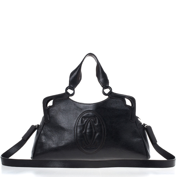 Cartier Black Leather Marcello De Bag 18570 At Best Prevnext