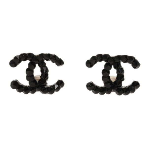 Chanel Cc Black Crystal Silver Tone Earrings 2010 At Best Price Chanel Cc Black Crystal Silver Tone Earrings Nextprev Prevnext