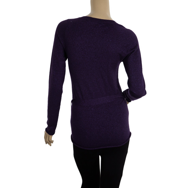 Gucci Metallic Purple Cashmere Sweater S - Buy & Sell - LC