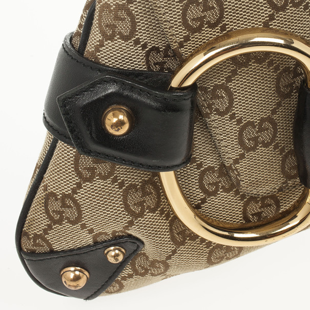 gucci monogram horsebit clutch