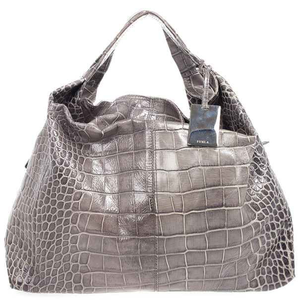 Furla Elisabeth Croc Embossed Hobo Bag 21190 At Best Price Tlc Croc Embossed Hobo Bag Nextprev Prevnext