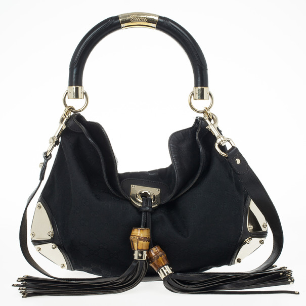 Gucci Monogram Black Canvas Indy Bag 22080 At Best Price Tlc Gucci Monogram Black Canvas Indy Bag Nextprev Prevnext