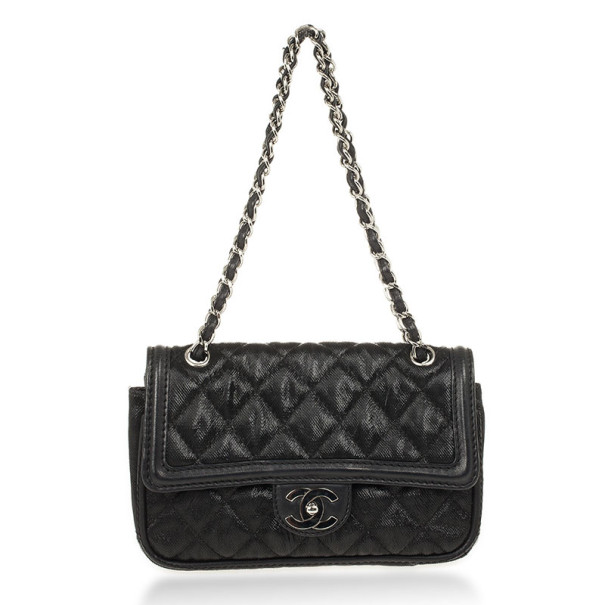 Chanel Black Quilted Textured Leather Classic Flap Bag 25816 At Chanel Black Quilted Textured Leather Classic Flap Bag Nextprev Prevnext