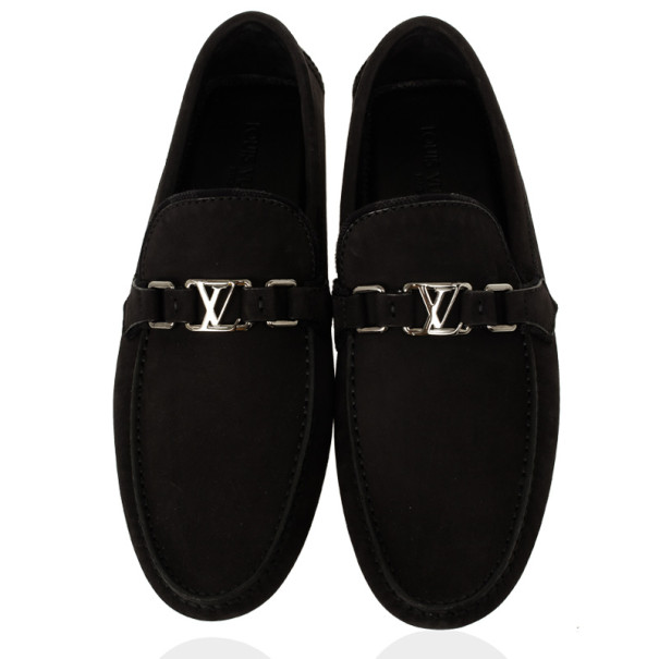 Louis Vuitton Black Suede Hockenheim Loafers Size 43.5 - Buy & Sell - LC