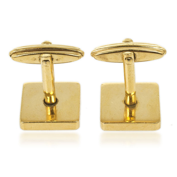 Dunhill Black Lacquerd Square Gold Plated Cufflinks - Buy & Sell - LC