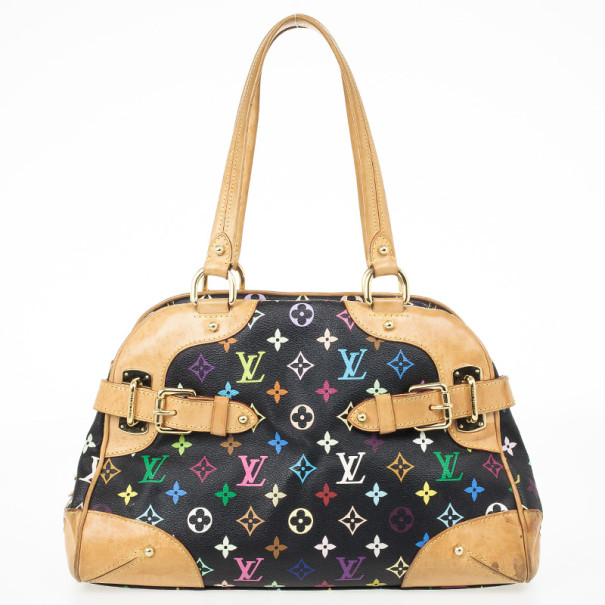 Louis Vuitton Multicolor Black Claudia Satchel Lc