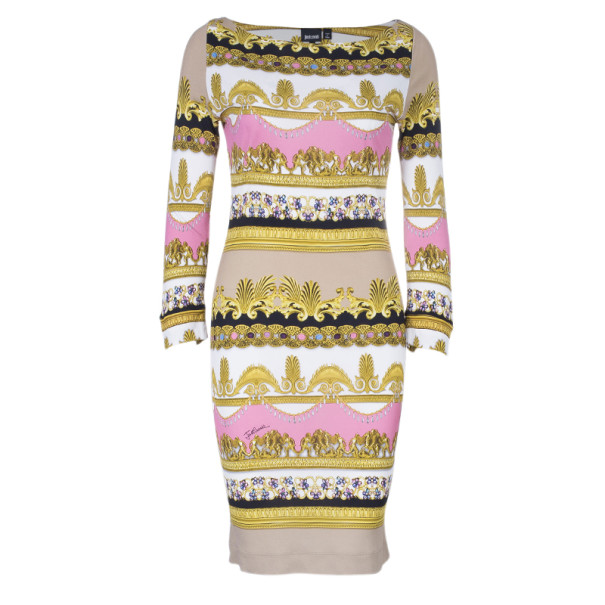 Pre Owned Just Cavalli Royal Print Shift Dress L