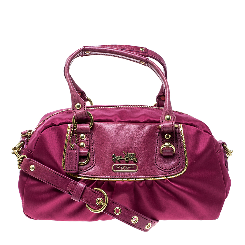 Coach Pink Satin Mini Amanda Satchel